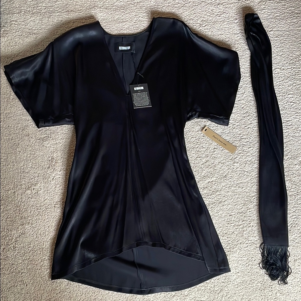 Reformation Black Mini Dress